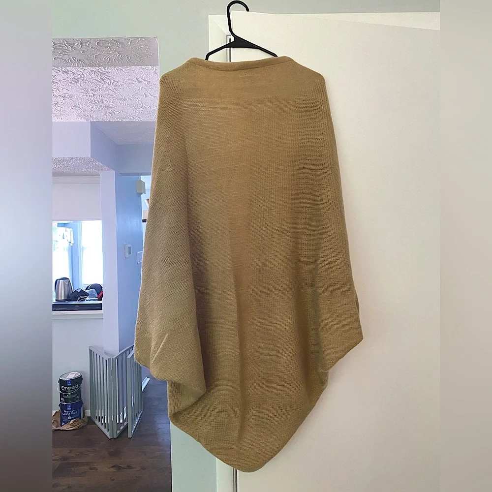 Lexi York wrap cardigan - in camel / tan / beige - Picture 2 of 5